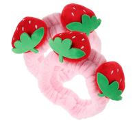 iplusmile 2 Piezas Diademas Elásticas De Fresa Para Lavarse La Cara Maquillaje Spa y Cuidado Piel Diadema Kawaii Para Mujeres y Niñas Para Yoga y Ejercicio