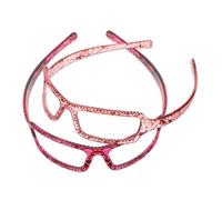 iplusmile 2 piezas Diademas para Mujer con Diseño Creativo de Gafas de Tonos Rojo y Vino Accesorio Versátil para Fiestas y Uso Diario Cómodas y Ligeras para Tipo de Cabello