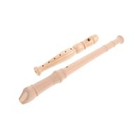 iplusmile 2 Piezas Flauta Dulce de Madera Estilo Alemán y Inglés Vertical Soprano para Adultos Principiantes Instrumento Musical Portátil