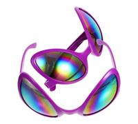 iplusmile 2 Piezas gafas extraterrestres Gafas de sol apoyos de de fotos gafas alienígenas disfraz de extraterrestre para mujer gafas funky Educación física Púrpura