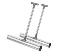 iplusmile 2 piezas Gancho para Tapa de Alcantarilla T de Herramienta Resistente para Tapas Abrir Puertas Enrollables y Cargas para Doméstico y Alcantarillado