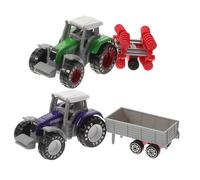 iplusmile 2 Piezas Juguetes de Tractor de Plástico para Modelo Realista de Camión de Granja para Bebés y Pequeños Colores Verde y Azul