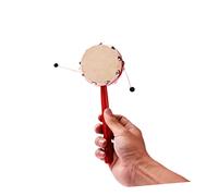 iplusmile 2 piezas Juguetes Musicales Niña Rascador de Madera con Mango Rojo de de Oveja para Estimulación Auditiva y Coordinación Mano