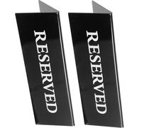 iplusmile 2 piezas Letreros Reservados para Sillas y Mesas de Restaurante Acrílico Negro para Eventos Boda Cafeterías y Bares