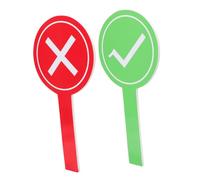 iplusmile 2 Piezas Paddles de Votación de Mano para Eventos y Diseño Doble Cara con Respuestas Verdaderas Falsas para Jueces y Fiestas Tableros de Respuesta Borrado Seco