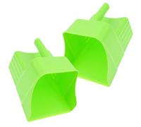 iplusmile 2 Piezas Pala de Plástico para Comida Pala Multifunción para Alimentos Verde, para Alimento de Aves de Corral, Mango Ergonómico y Gran Capacidad, Uso en Granja y Alimentación