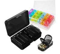 iplusmile 2 Piezas Pastillero Organizador Semanal Pequeño De Estuche Portátil para Días Organizador De Viaje Contenedores Semanales De Viaje Uso Diario