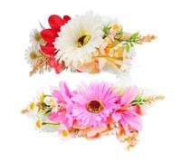 iplusmile 2 piezas Peinetas Laterales para Mujer con Flores de Tela y Decorativas de Unidades Sujeción y Duradera para Bodas Especiales