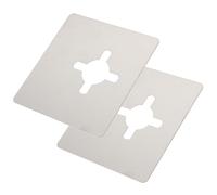 iplusmile 2 piezas Placa Refuerzo Puerta Acero Inoxidable Cepillado Kit Fijación sin Taladro Cubre Cerradura y Relleno Orificio Fácil Instalación con Cinta Adhesiva para Hogares y Oficinas
