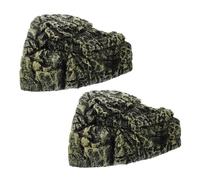 iplusmile 2 Piezas Plataforma para Tomar el Sol Tortugas Refugio Reptil Cueva Acuario Escondite Camarones Anfibios Tanque Decorativo Resistente