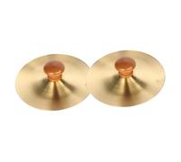 iplusmile 2 Piezas Platillos de Dedo Infantiles de Cobre y Madera Instrumento de Percusión para Sonido Claro y Duradero para Sentido Rítmico y Aprendizaje Musical