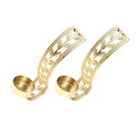 iplusmile 2 Piezas Portavelas de Pared de Metal Dorado Diseño Calado | Aplique Colgante Soporte para Vela, Decoración Rústica Boho para Pasillos y Dormitorios, Incluye Hardware de Montaje