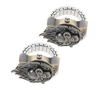 iplusmile 2 piezas Reloj Anillo Retro Elástico Vintage para Hombre y Mujer Diseño Punk Sencillo y Creativo de Accesorio Práctico y Elegante para Uso Diario