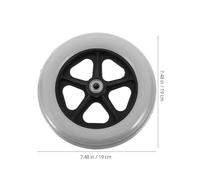 iplusmile 2 piezas Ruedas Delanteras de Repuesto para Silla de Ruedas y Carrito Sólidas de Compatibles con Andadores y Carros de Compras Instalación Fácil y Silenciosa