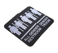 iplusmile 2 piezas Señal Braille Autoadhesiva para Baño Unisex Diseño para con Discapacidad Visual Fácil Instalación para Restaurantes y Espacios Públicos de Blanco y Plata