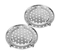 iplusmile 2 Piezas Soporte para Vaporera Inoxidable con Patas Extraíbles Rejilla Multifuncional de Estable para Verduras Mariscos y Dumplings
