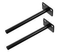 iplusmile 2 piezas Soportes Ocultos para Estantes de Pared Soporte Estanterías Resistente de Hierro Carga Pesada Fácil Instalación para Hogar y Oficina