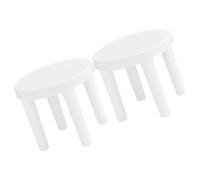 iplusmile 2 Piezas Taburete Antideslizante Pequeño Banco de Plástico Resistente para Baño Cocina y Habitación Escalón para Asiento Multifuncional para Uso Diario