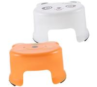 iplusmile 2 Piezas Taburete Plástico Antideslizante para Taburete Ligero para Baño y Hogar con Diseño de Dibujos Animados para Guarderías y Uso Infantil