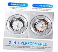 iplusmile 2 piezas Tapón Colador Fregadero Metálico Malla Fina Resistente para Cocina Filtro Desagüe Lavabo Cesta Filtro para Evitar Obstrucciones