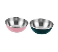 iplusmile 2 piezas Tazones de Salsa Inoxidable para Salsas Platos Redondos Multi Funcionales para Sushi Aperitivos y Condimentos