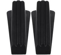 iplusmile 2 Piezas Tope de Puerta Antideslizante sin Clavos Protector de Pared y Bloqueo contra Viento de Caucho Negro para Oficina y Escuela Diseño Seguro y Práctico