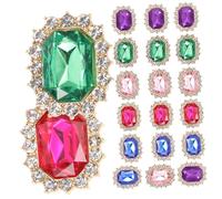 iplusmile 20 piezas Clips Decorativos para Cordones con Charms de y Perlas Artificiales Accesorios DIY para Zapatillas Rosa Azul Verde
