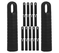 iplusmile 20 Piezas Repuesto de Punta Roscada de Plástico Negro | Anillo de Bloqueo y Funda Protectora, Conexión Cónica en Espiral, para Limpieza Doméstica y Personal