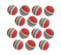 iplusmile 20 Piezas Unidades Bolas de Entrenamiento Esponja EVA Suaves Ligeras Color Arcoíris para Práctica Golf y Deporte Interior