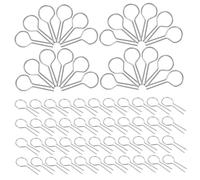 iplusmile 200 piezas Nichrome R-shaped Hooks High Temperature Ceramic Pendant Bead Ornaments DIY Hanging Needles For Glass Fusing And Crafting