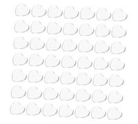 iplusmile 200 Piezas Transparent Glass Heart Cabochons Convex Dome Design Pendant Blanks For DIY Jewelry Crafting Necklaces Earrings Accessories