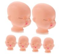 iplusmile 20piezas Llavero Cabeza De Muñeca DIY Accesorios De Bricolaje De Cabezas De Muñeca Hechas Mano para Muebles Escala De Juguetes DIY