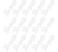 iplusmile 24 Piezas Abrazaderas Transparentes de Cenefa en ABS | Repuesto Resistente Fácil Sustitución, para Riel Superior y Cenefas, Uso Doméstico y Gestión