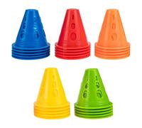 iplusmile 25 Conos Deportivos Marcadores de Patinaje Base Ancha y Fondo Plano, Resistentes a Caídas, Portátiles para Establecer Límites y Circuitos de Entrenamiento