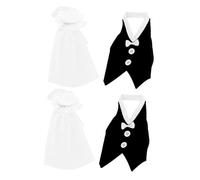 iplusmile 2juegos Funda de Botella para Vestido de Novia de Decoraciones para Botellas de Vino para Bodas Esmoquin y Despedidas de Soltera