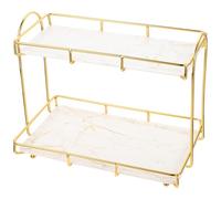 iplusmile 2nivel Estante Organizador de Baño de Dos Resistente para Cosméticos y Productos de Cuidado Facial Diseño Compacto para Encimera y Almacenamiento Dormitorio o Tocador