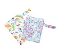 iplusmile 2piezas Bolsa de Pañales Reutilizables para Guardar Pañales Bolsa Portátil de Asa para Bolso Bebe para Bolso Estanco Viajes Color Aleatorio