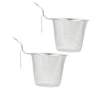 iplusmile 2Piezas Cesta Colador Inoxidable Olla Caliente de Filtros de Fideos y Alimentos para Cocción y Barbacoa de Limpiar y Usar Multifuncional