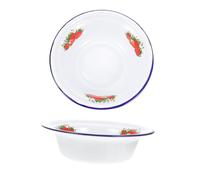 iplusmile 2piezas Cuencos Esmaltados Retro Para Sopa y Ensalada Cuencos Grandes Para Cocina y Hogar Boles Vintage De Hierro Seguros y Fáciles De Limpiar Para Restaurante y Uso Doméstico