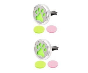iplusmile 2piezas Difusor De Esencial De Automóvil Con Clip De Diseño Forma De Palma De Perro Ambientador Para Aire De Coche Con Almohadillas De Color Aleatorio Decoración De Ventilación