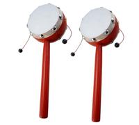 iplusmile 2piezas Juguetes Sonajeros De Madera Cmpiel De Oveja Pintada Sonajero De Campana De Mano Juguete Para Bebés