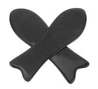 iplusmile 2piezas Tablero de Gua Sha de Cuerno de Búfalo Herramienta Facial para Masaje y Cuidado Piel Raspador Facial para Aliviar Muscular y Reducir Bolsas de Ojos Incluye Herramientas