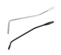 iplusmile 2piezas Varilla De Trémolo Para Guitarra Eléctrica Palanca De Vibrato Rosca De Repuesto Para Puente De Guitarra Vintage Negro y Plata