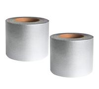 iplusmile 2rollos Cinta Butilo Super Cinta Aluminio Sellado Reparación Fugas Ventana Techo Grietas Tuberías