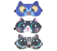 iplusmile 3 Antifaces para Dormir para Mujeres Diseño Tridimensional de Animal de Felpa, Máscara Creativa y Linda para Bloquear Luz y Favorecer el Descanso