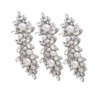 iplusmile 3 Piezas Barrettes de Agua con Incrustaciones de Diamantes de Imitación Clips de Pelo Brillantes Plateados para Novias Damas de Honor y Niñas para Bodas y Fiestas Navideñas