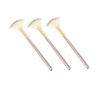 iplusmile 3 piezas Brochas Abanico para Maquillaje Contouring y Polvos Cepillos Pequeños para Niñas Difuminado y Mango Suave y para Diario y Profesional