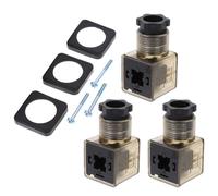 iplusmile 3 Piezas Conector Profesional de Pines para Válvula Solenoide con Indicador Caja de Conexiones de Material Resistente PP y Goma Enchufe Duradero para Bobina Electromagnética de