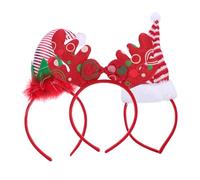 iplusmile 3 Piezas Diadema de Asta de Ciervo Diadema para Sombrero Navideño Delicada Accesorios Cabello de Cuernos de Reno para Fiestas de Navidad