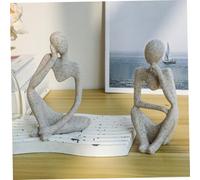 iplusmile 3 Piezas Esculturas de Resina Abstractas Minimalistas Figuras Pensadoras para Decoración de Estanterías Salón y Oficina